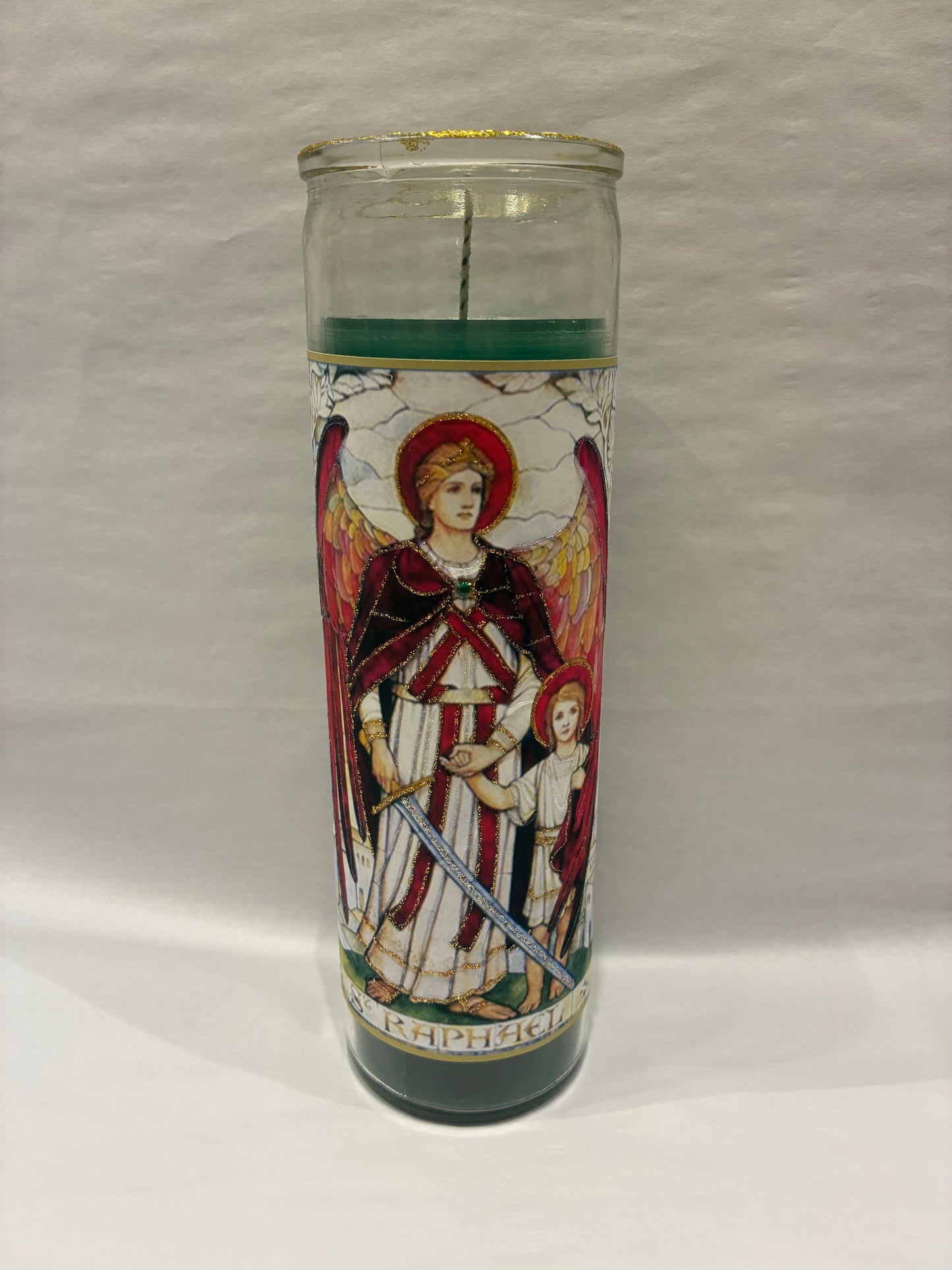 Archangel Raphael Glitter Candle