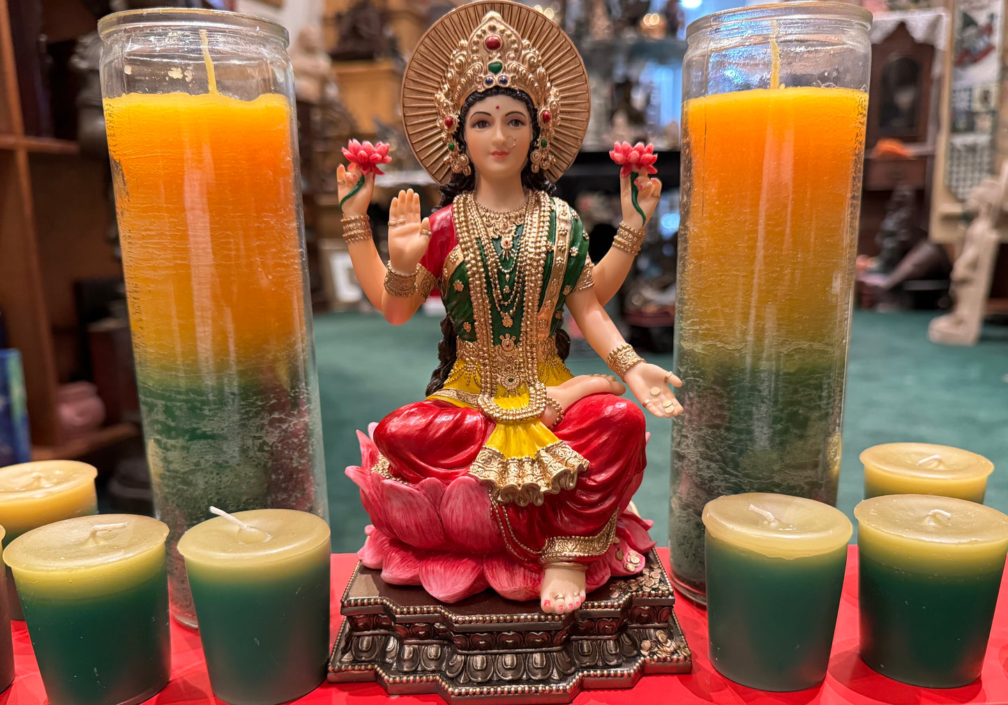 Green & Gold 7 Day Prosperity Manifestation Candle - Create!