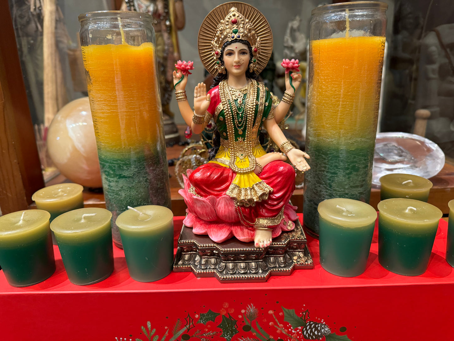 Green & Gold 7 Day Prosperity Manifestation Candle - Create!