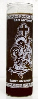 St. Anthony Candle - Brown