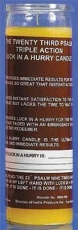 23rd Psalm Luck In A Hurry Candle