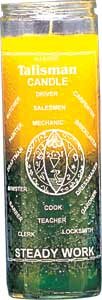 Talisman Steady Work Candle - Yellow/Green