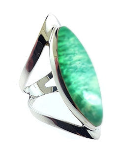 Open Band Amazonite Sterling Ring