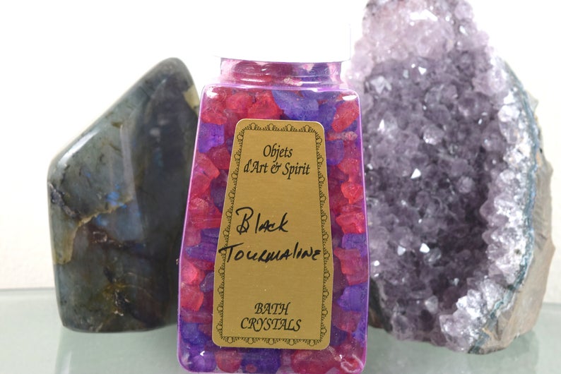Black Tourmaline Bath Salt Crystals
