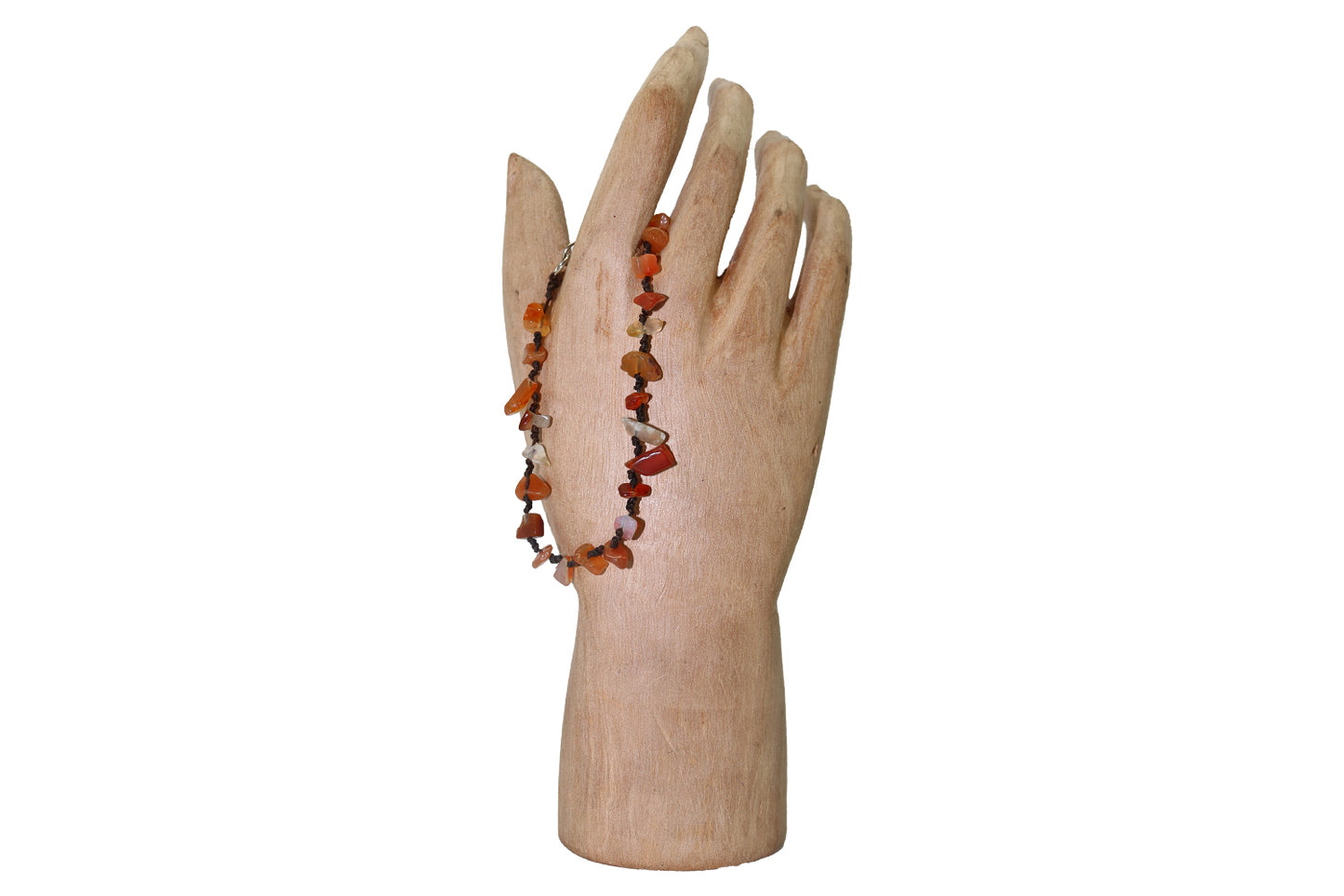 Carnelian Chip Bracelet with Silver Clasp Bracelet