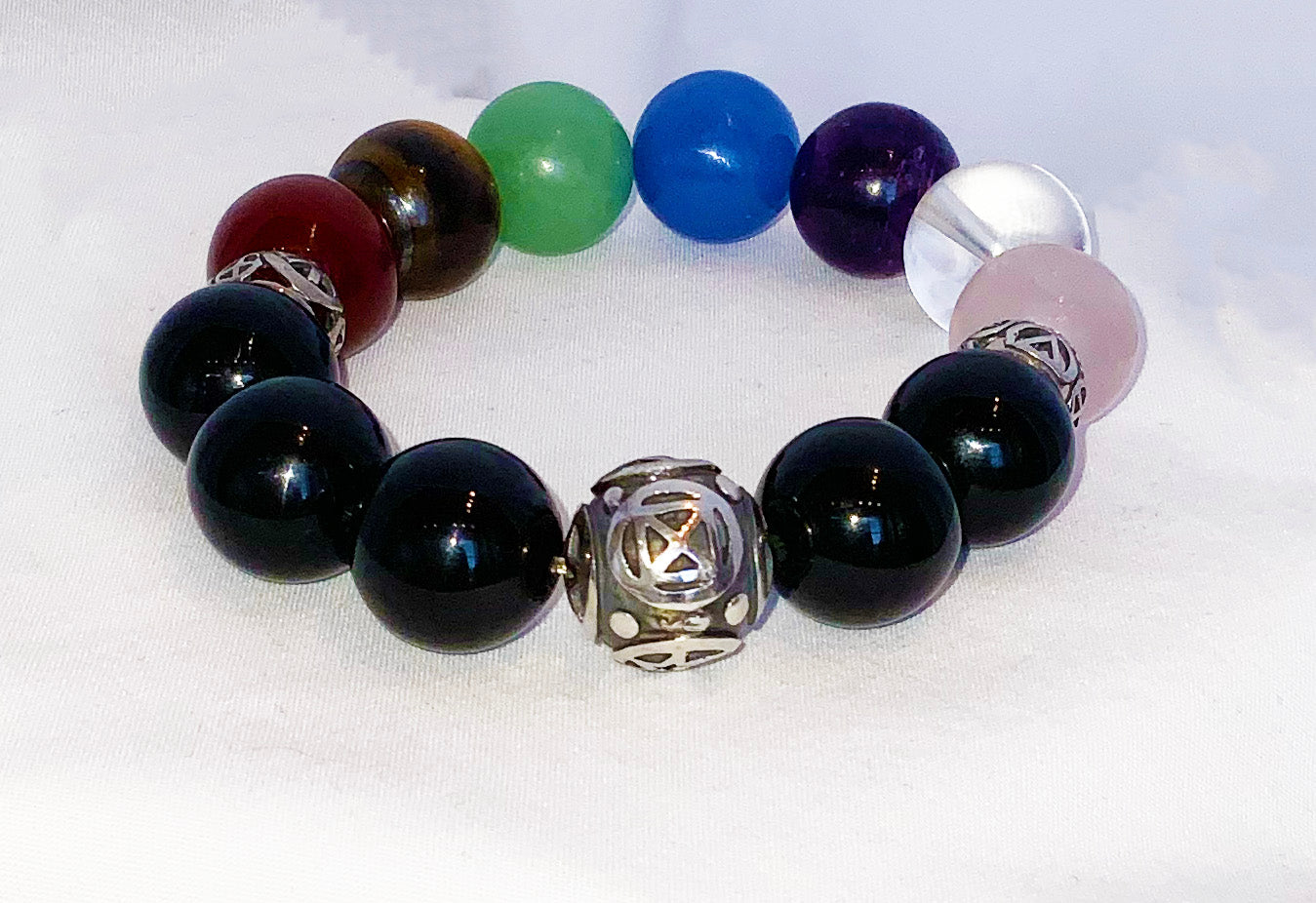 5th Chakra Onyx 16mm Bracelet