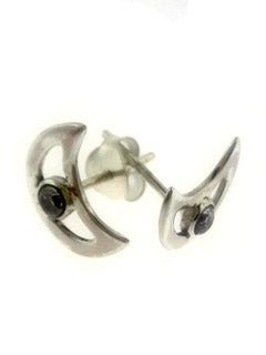 Starry Night Sterling Stud Earrings with Blue Topaz