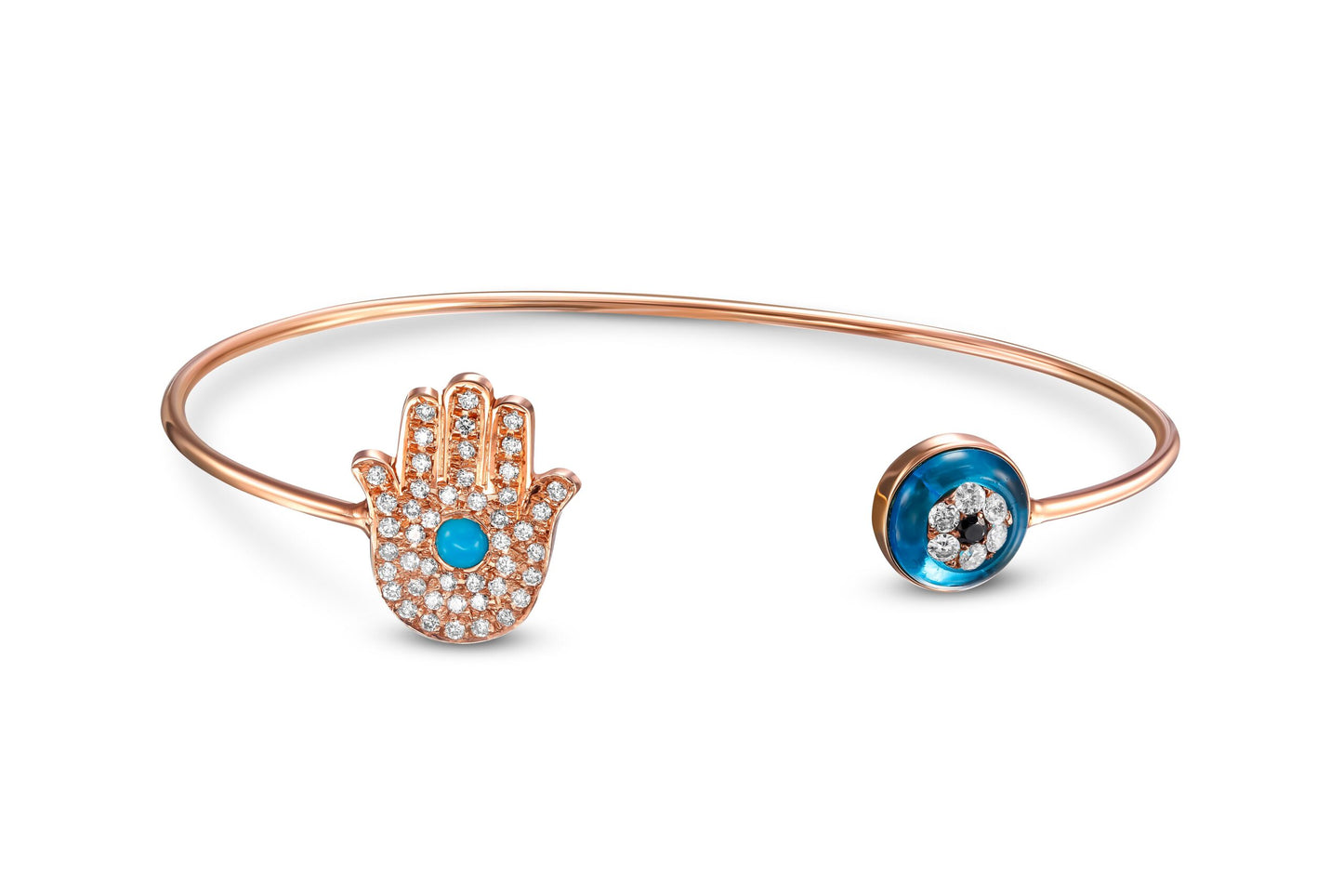 Evil Eye Hamsa Bangle 