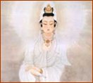 Kuan Yin: In White Glitter Candle