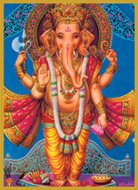 Ganesh: Standing Glitter Candle