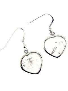 Heart Quartz Earrings