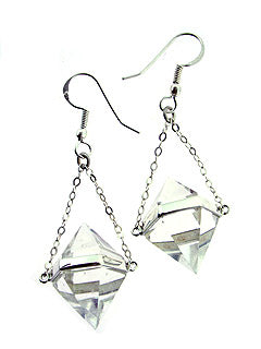 Unique Pyramid Shaped Quartz Earring