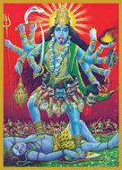 Kali: Blue Glitter Candle