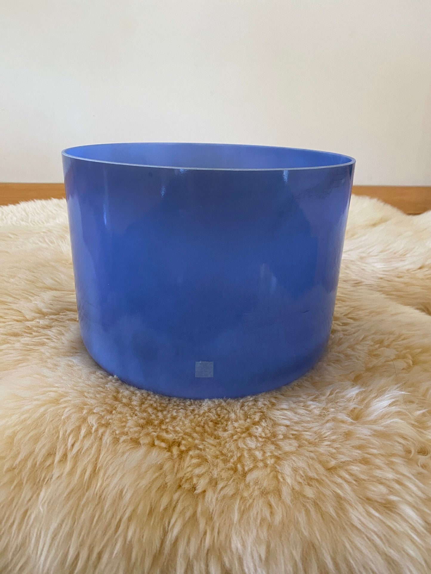9” Lapis Singing Bowl with Circle Rubber Ring Stand and Suede Mallet