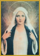 Mary: Sacred Heart Glitter Candle