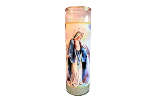 Mary: Miraculous Glitter Candle