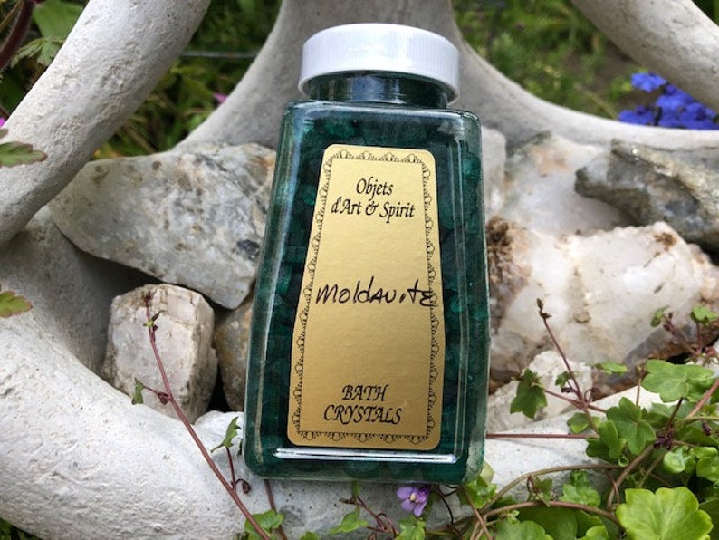 Moldavite Bath Salt Crystals
