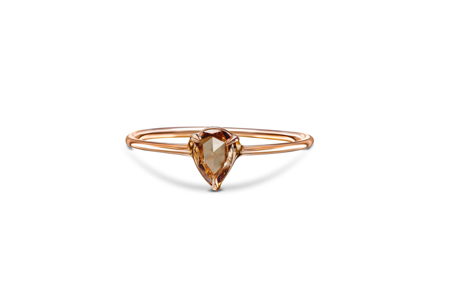 Pear Shape Brown Diamond Stacking