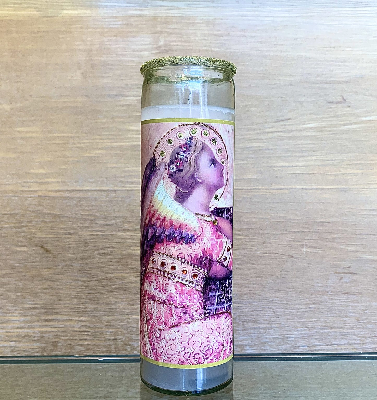 Renaissance Angel Glitter Candle
