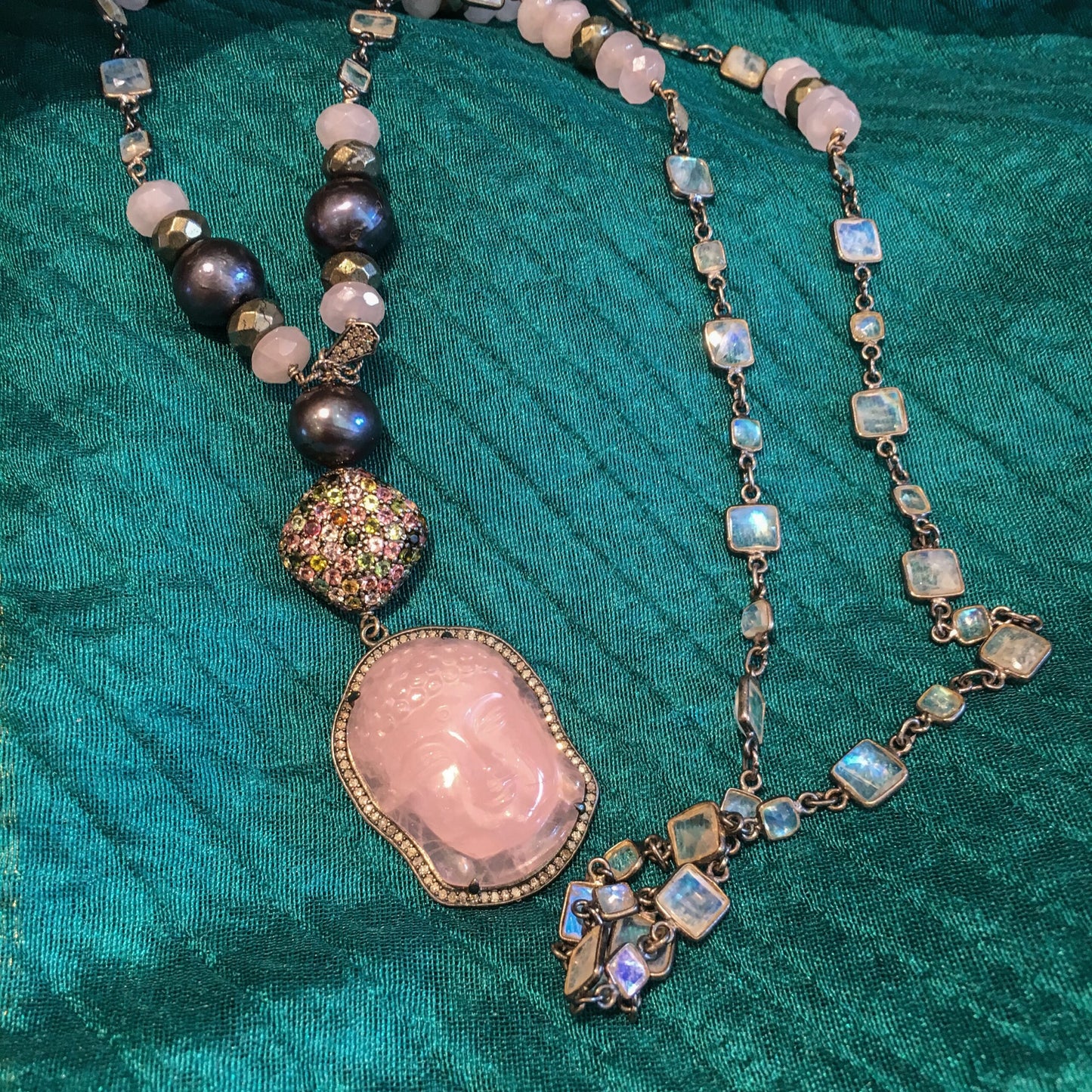 Rose Quartz Buddha Necklace