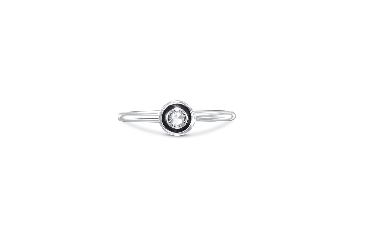 Rose Cut Diamond Stacking Ring