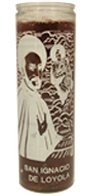 St. Ignatius Candle - Brown