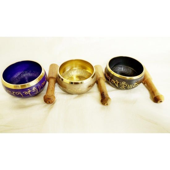SINGING BOWL WITH PRAYER PRINT OUTSIDE