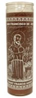 St. Francis Candle - Brown