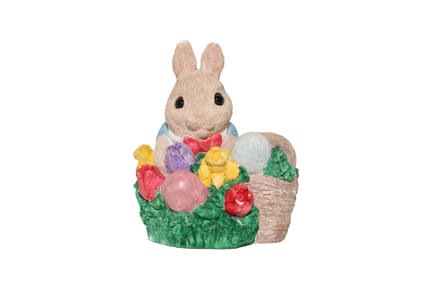 Bunny with Flowers and Basket