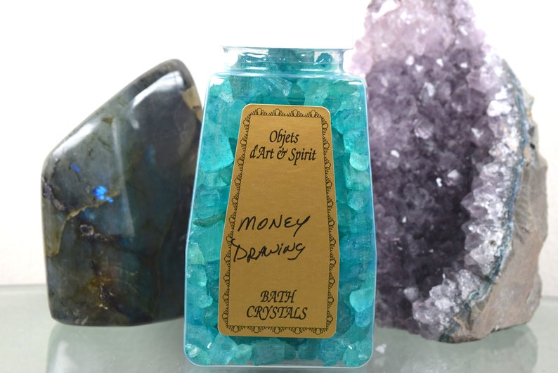 Money Drawing Bath Salt Crystals