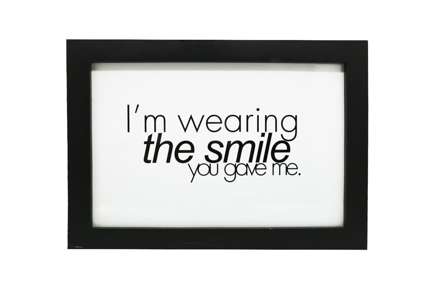 I'm Wearing the Smile you Gave Me Wall Art