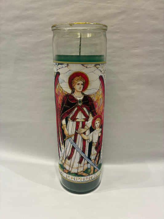Archangel Raphael Glitter Candle
