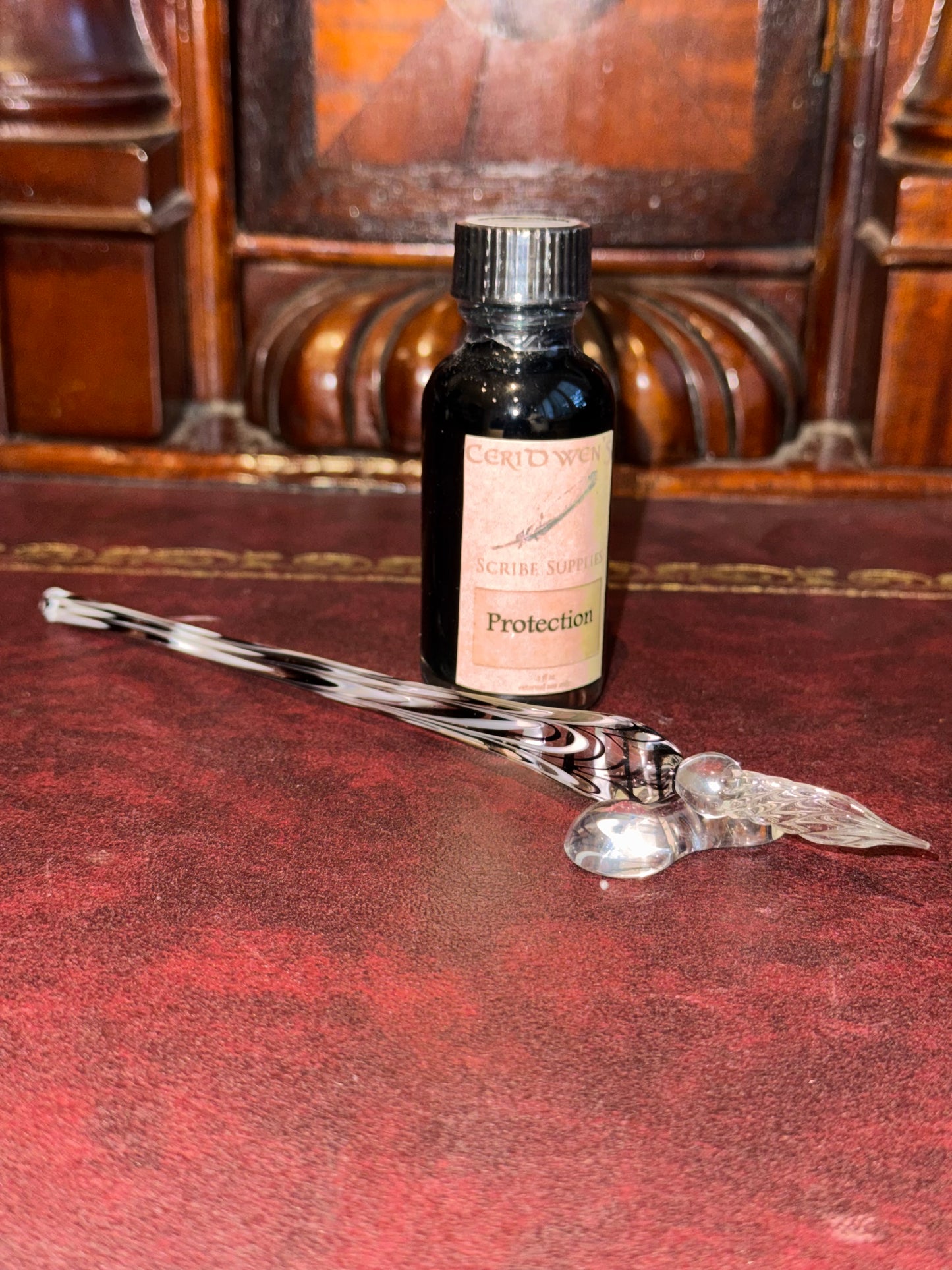 black and white glass dip pen