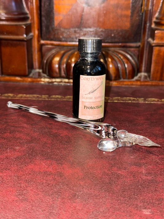 black and white glass dip pen