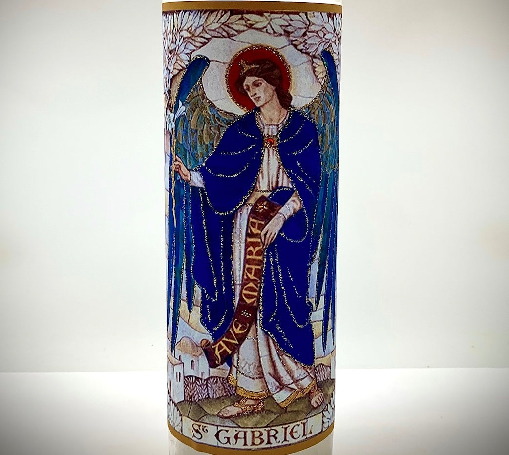 Archangel Gabriel Glitter Candle