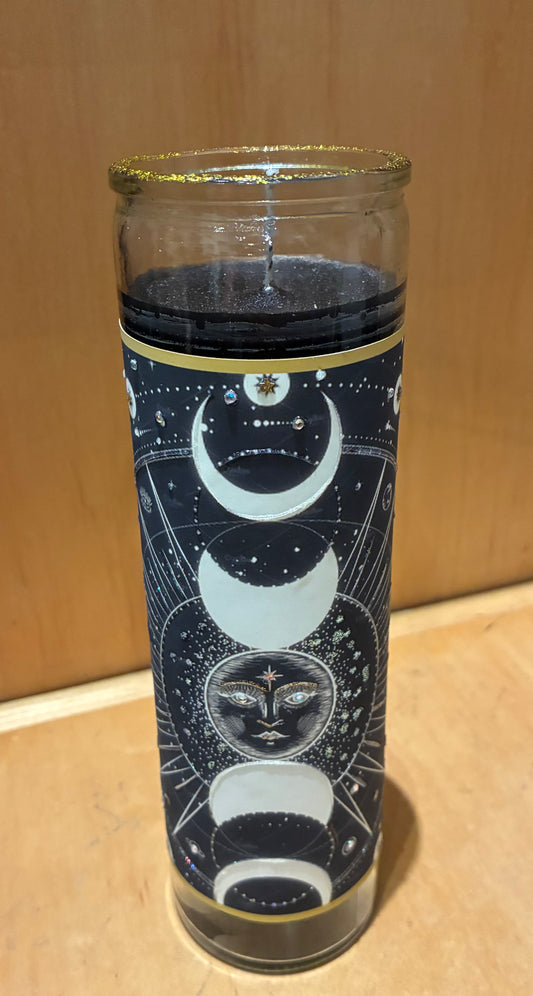 Moon Magick Glitter Candle - for all phases of the moon