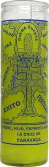 Cross of Caravaca Candle - Yellow