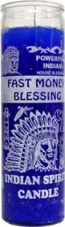 Fast Money Blessing Candle - Blue