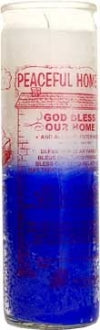 Peaceful Home Candle - Blue/White