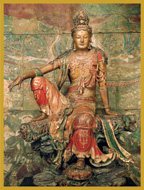 Kuan Yin: Seated Glitter Candle