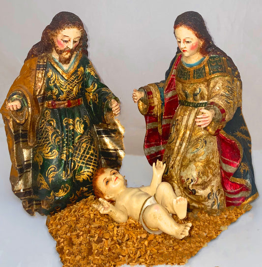 Hand-Carved Nativity Scene