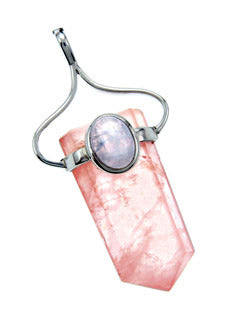 Rosequartz and Moonstone Healer Point