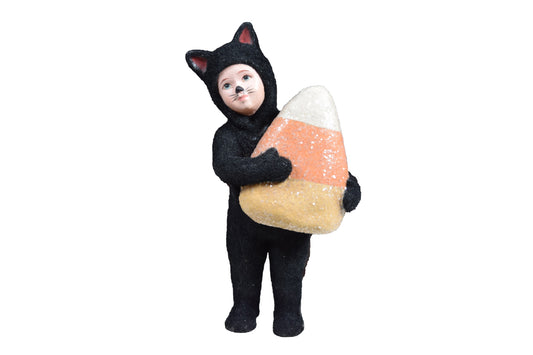 Kitten and Candy Corn Statue