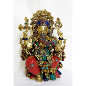 Ganesh Brass with Stone work 13