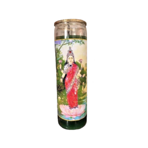 Laxmi On Lotus Glitter Candle