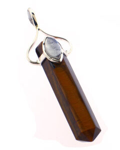 Lovely Tigers Eye and Moonstone Point