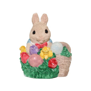 Bunny with Flowers and Basket