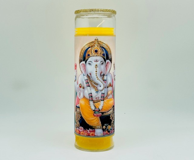 Baby Ganesh Glitter Candle